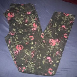 Floral jeans